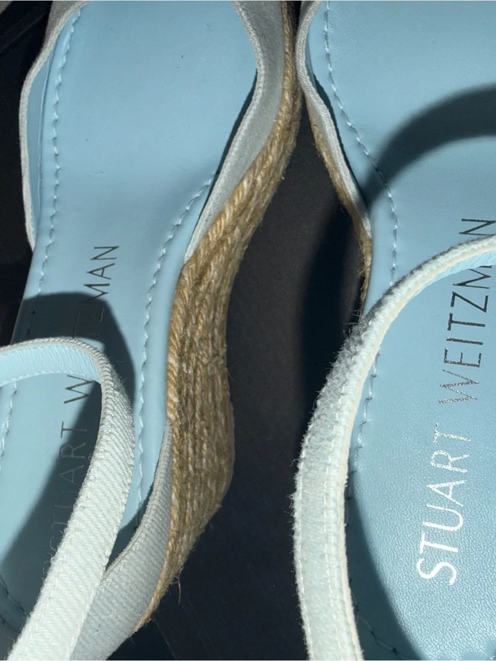 Stuart Weitzman “Nudistia” Canvas Espadrille Wedge Sandals $350 Retail! 😍